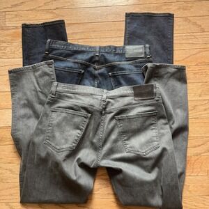 Lot of 2 Citizens Of Humanity Jeans Mens 36x33 Gray Blue Core Slim Straight